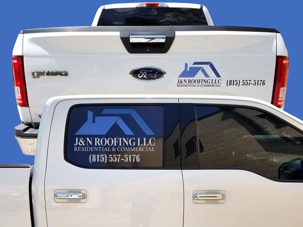 Custom truck decals and door graphics installed in Joliet, Shorewood, and Rockdale Illinois
