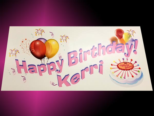 Birthday celebration banners printed in Joliet, Shorewood, and Crest Hill Illinois