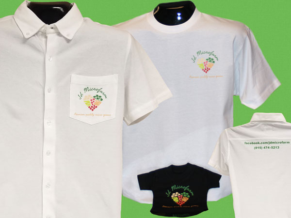 Custom button up work shirts and uniforms printed in Joliet and Shorewood Illinois
