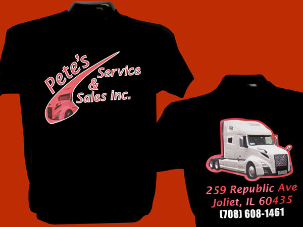 Custom corporate t shirts printed for businesses in Joliet and Shorewood Illinois