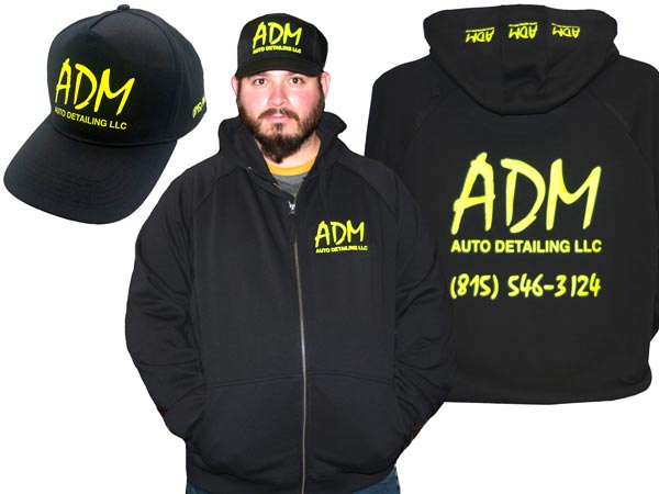 Custom branded hoodies and pullovers printed for companies in Joliet and Shorewood Illinois
