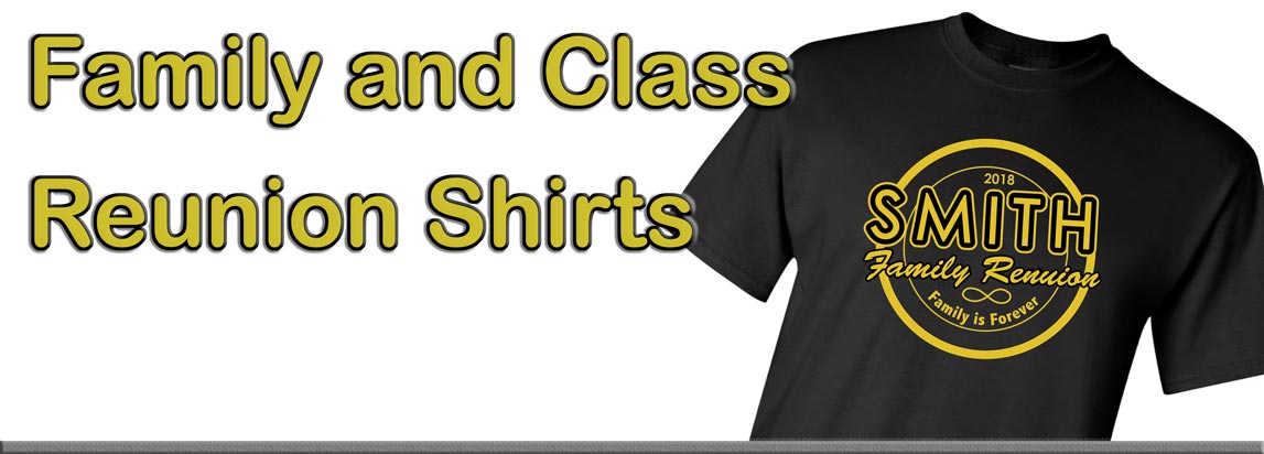 Custom family and class reunion shirts in Joliet and Shorewood Illinois