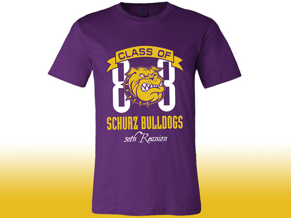 Class reunion shirts printed in Joliet and Shorewood Illinois
