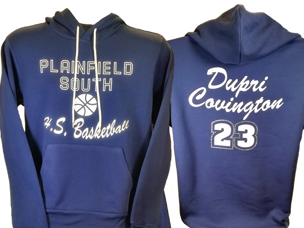 Plainfield South high school custom spirit hoodie printed by Top 5 Percent