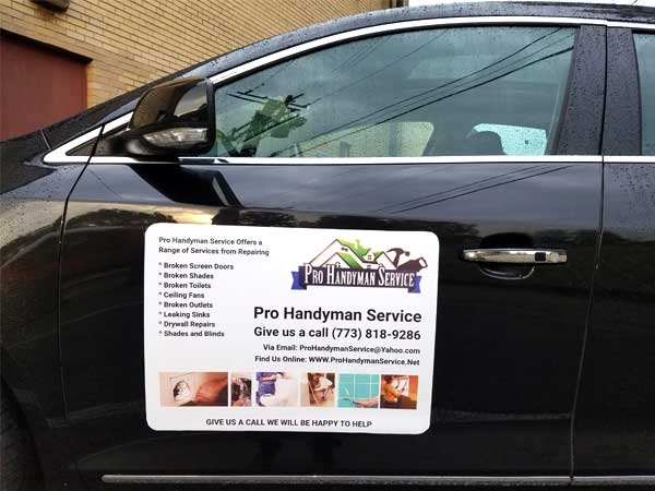 Custom removable vehicle magnets from Top 5 Percent in Joliet Illinois