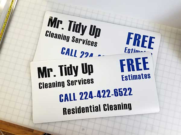 Large format vehicle magnets and magnetic signs near Joliet Illinois